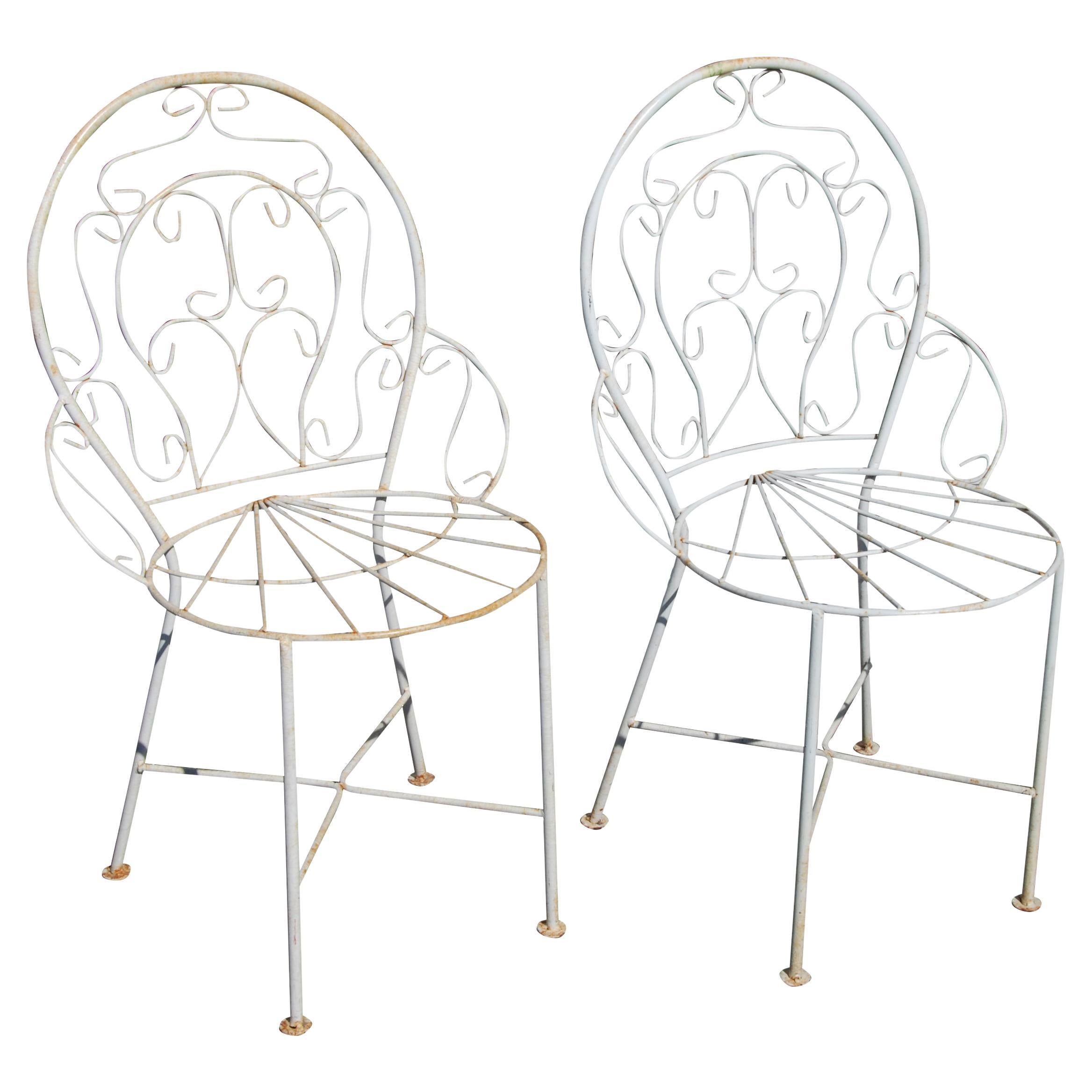 Paar viktorianische Sessel für den Außenbereich im viktorianischen Stil