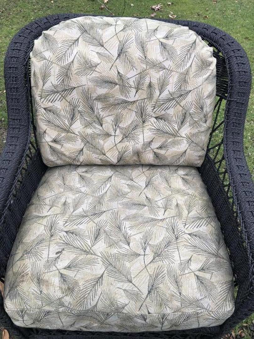 20th Century Pair of Victorian Style Outdoor Wicker Armchairs