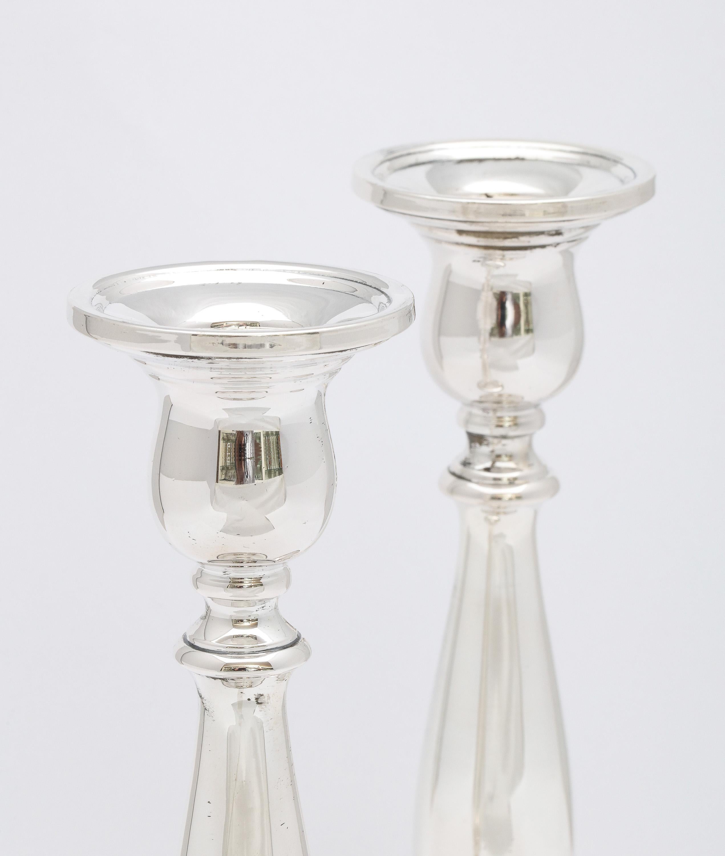 Pair of Victorian-Style Sterling Silver Candlesticks 3