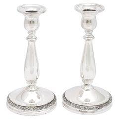 Pair of Victorian-Style Sterling Silver Candlesticks