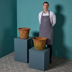 Pair of Victorian Style Terracotta Lattice Jardinieres