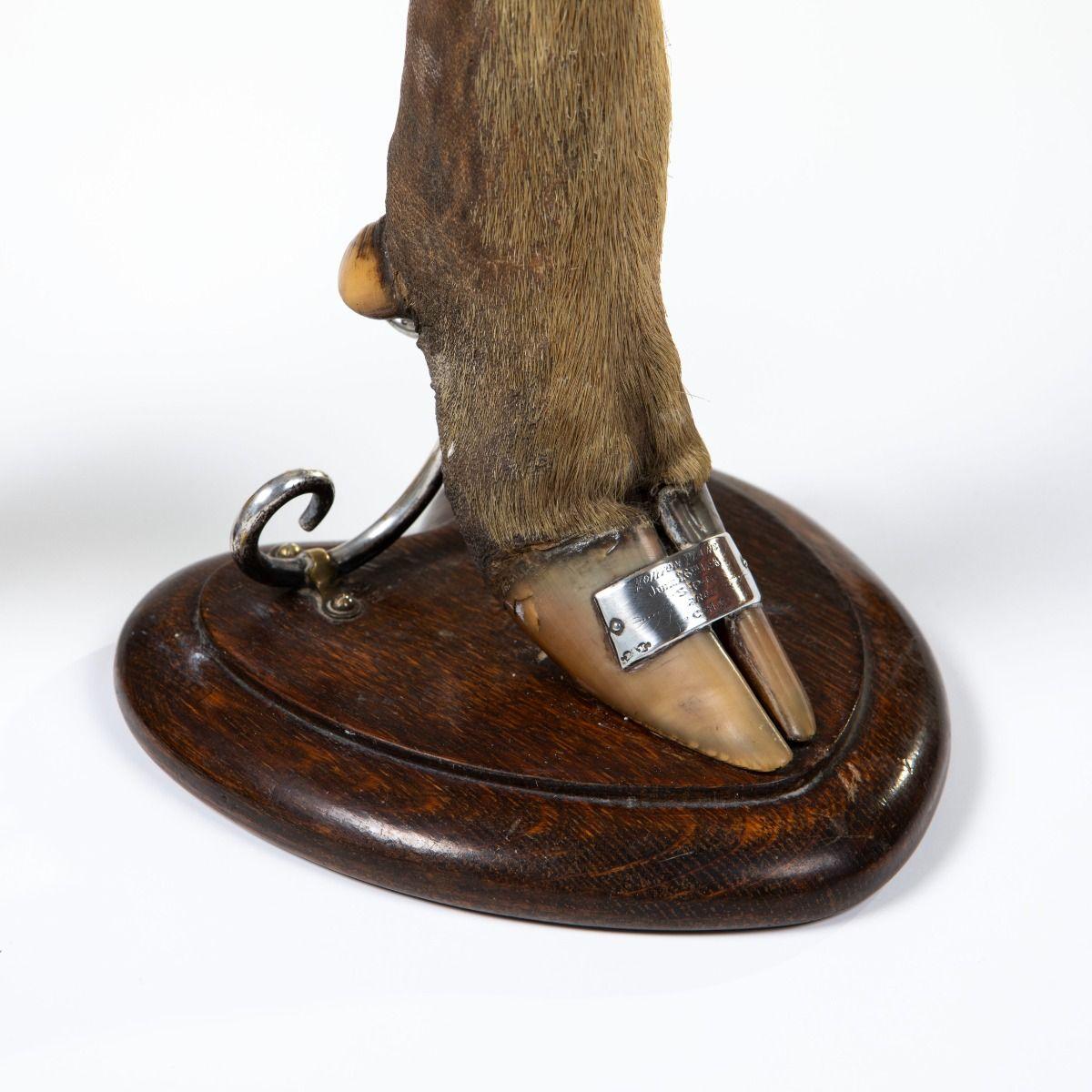 19th Century Pair of Victorian Trophy Candlesticks in Deer Hoof, Horton Plains 1883 For Sale