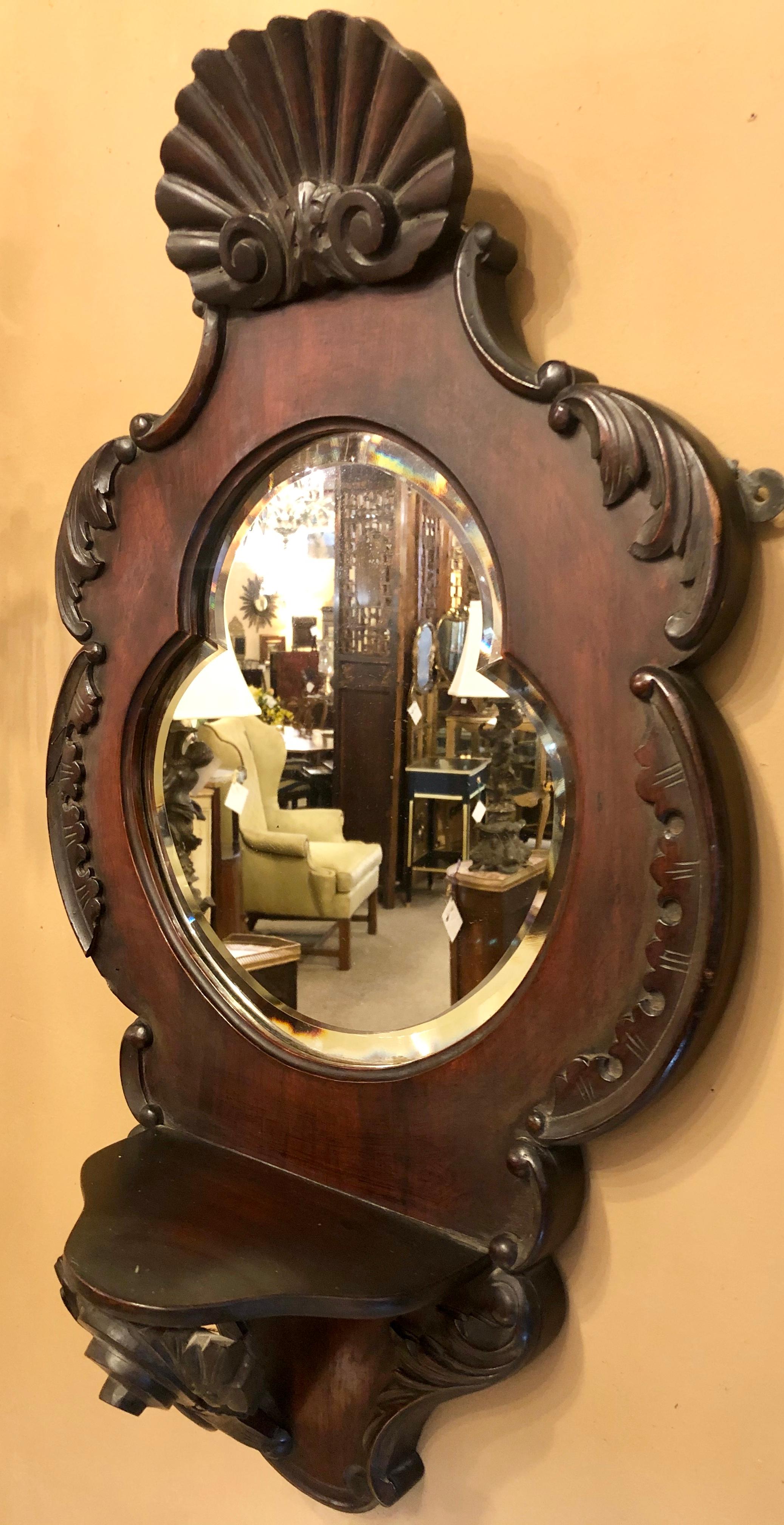 Pair of Victorian Wall Mirrors Each in a Heart Shape 5