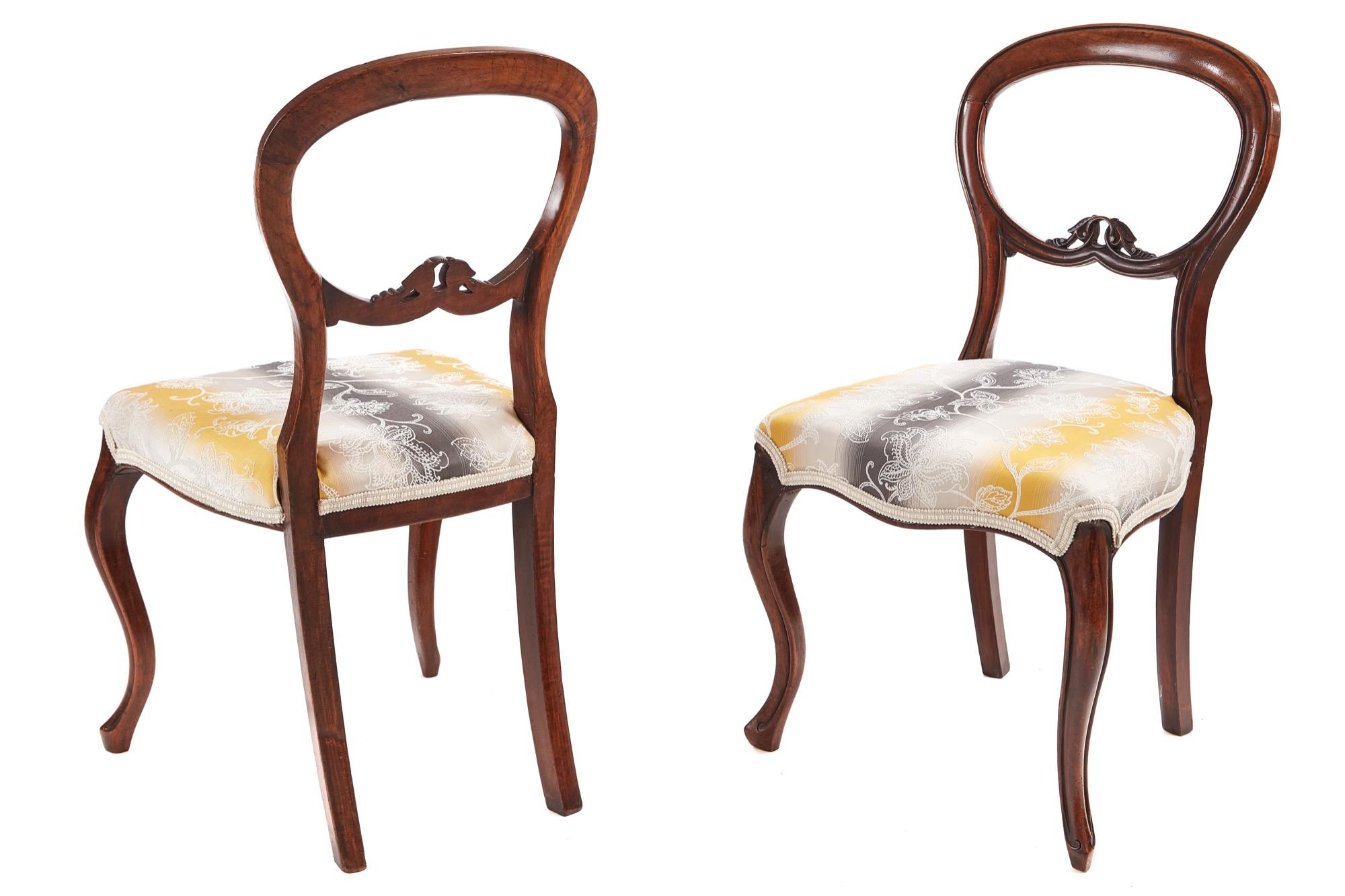 Pair of Victorian Walnut Bedroom/Side Chairs For Sale 7