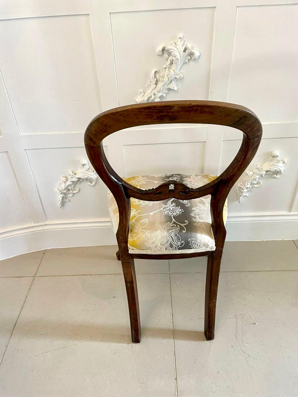 Pair of Victorian Walnut Bedroom/Side Chairs For Sale 1