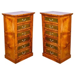 Pair of Victorian Walnut Wellington Chests