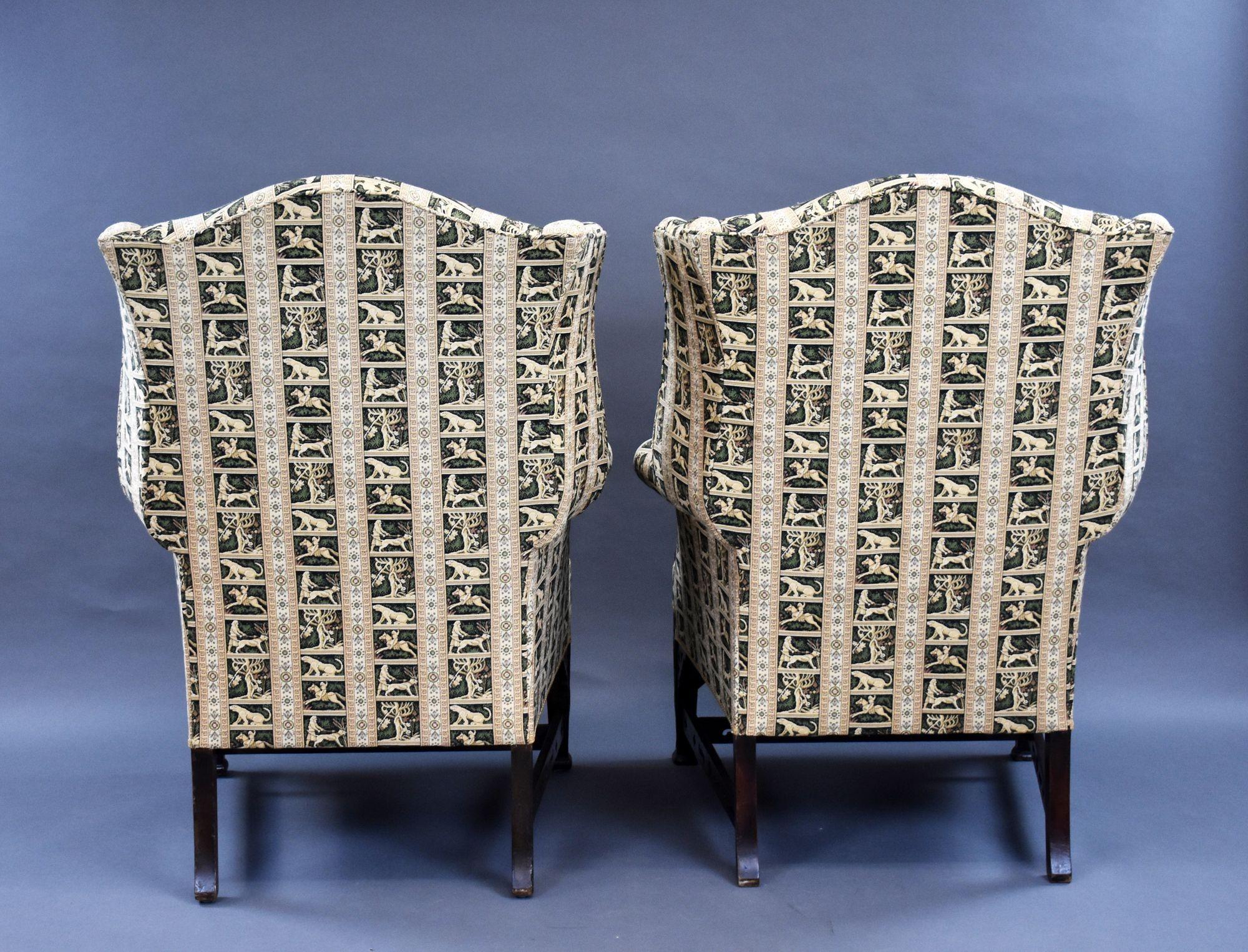 Paar viktorianische Sessel mit Flügelrücken im Zustand „Gut“ im Angebot in Chelmsford, Essex