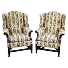 Pair of Victorian Wing Back Armchairs