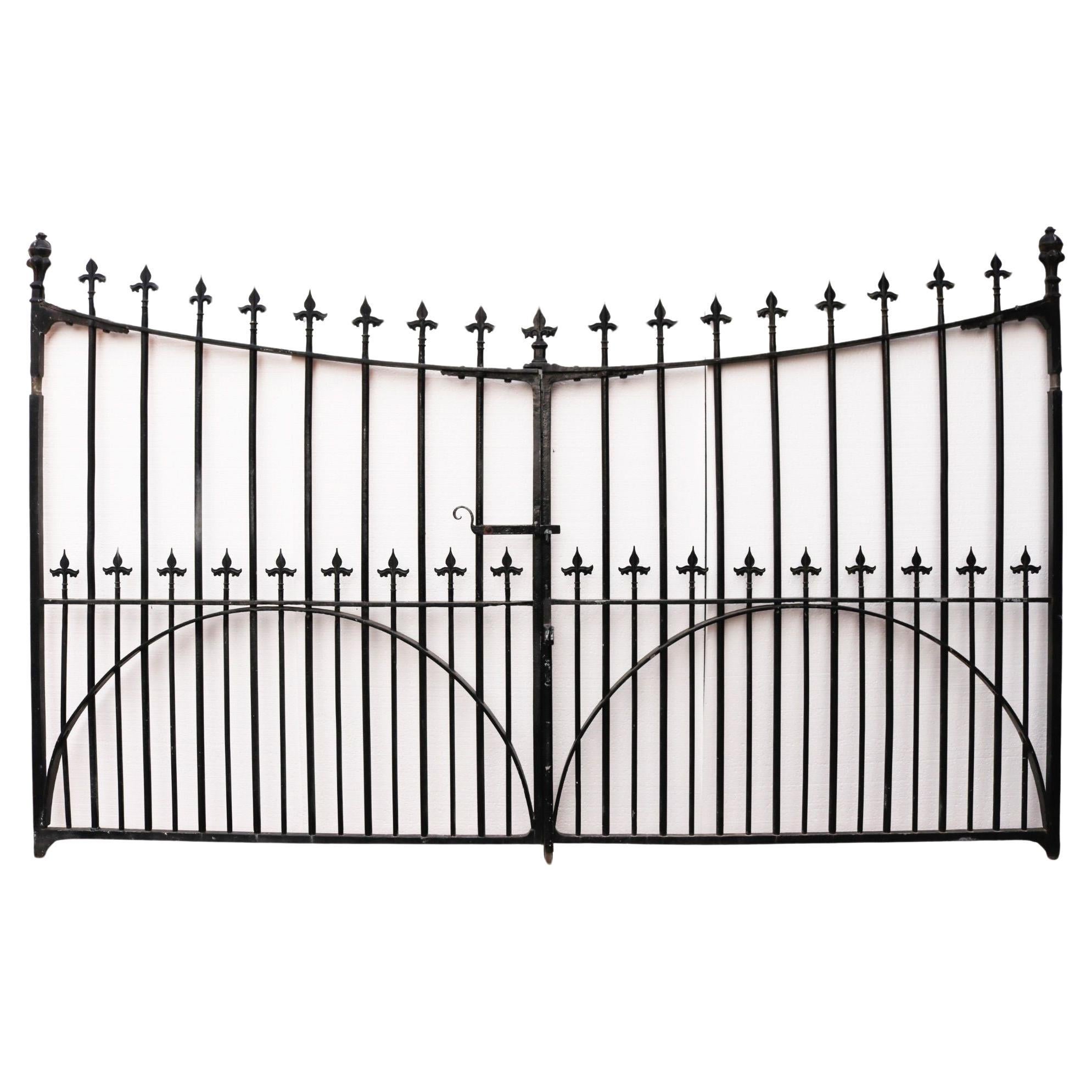 Pair of Victorian Wrought Iron Driveway Gates 307cm (10ft)