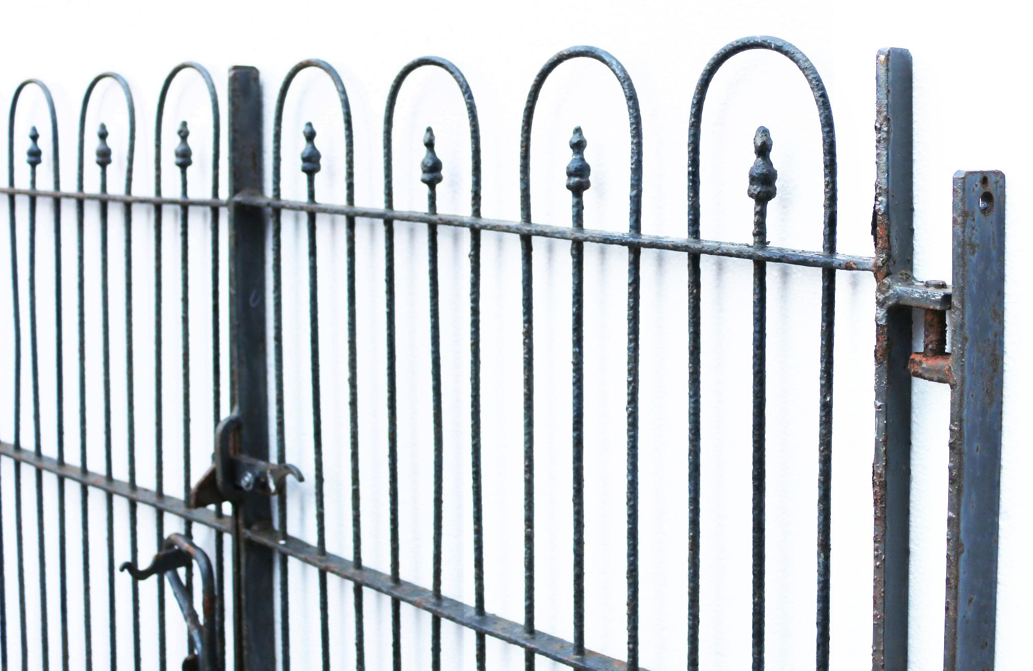 English Pair of Victorian Wrought Iron Garden Gates