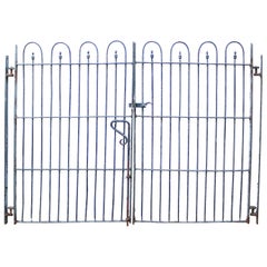Antique Pair of Victorian Wrought Iron Garden Gates