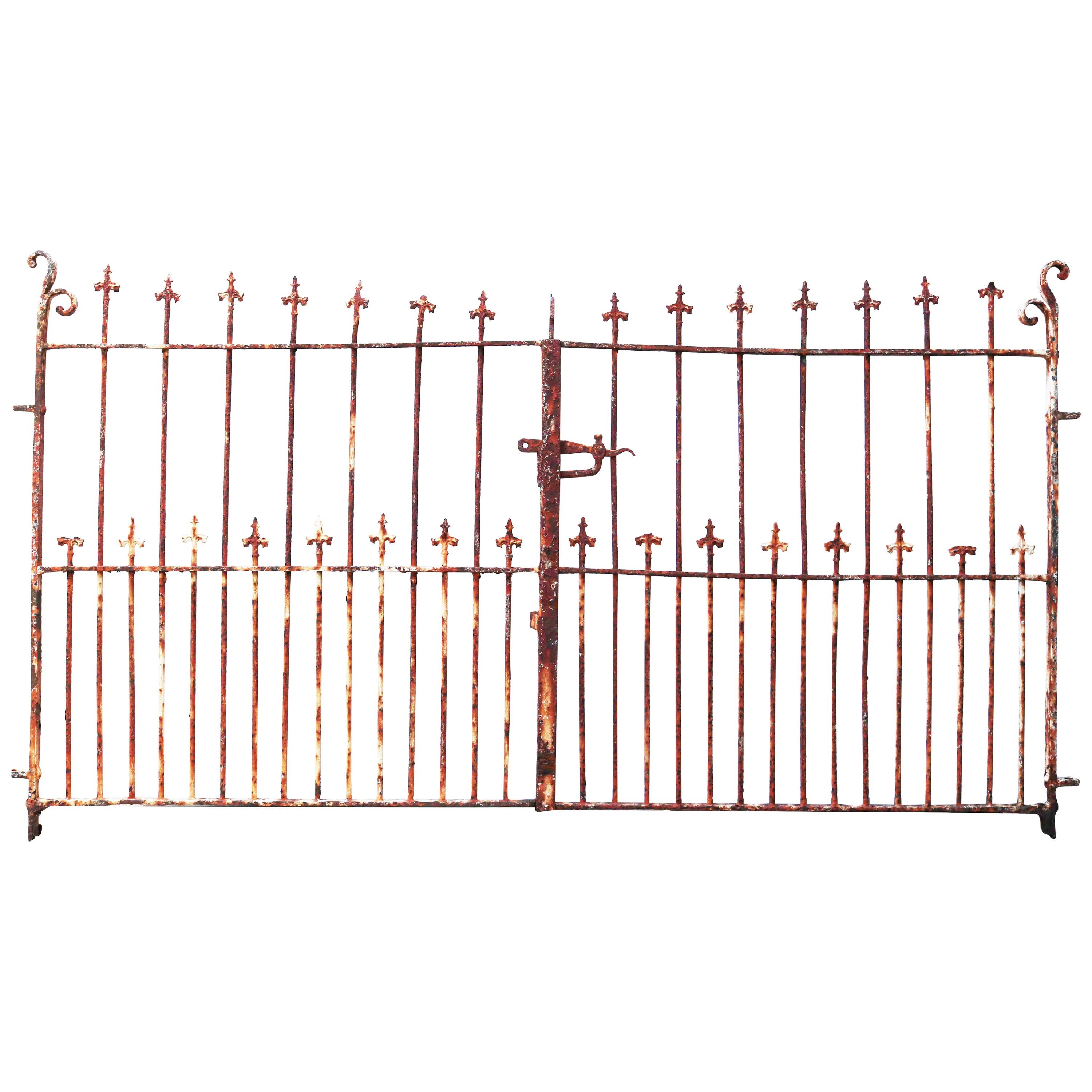 Pair of Victorian Wrought Iron Gates For Sale at 1stdibs