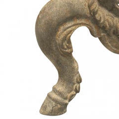 Coppia di Androni a maschera in ferro battuto di epoca vittoriana