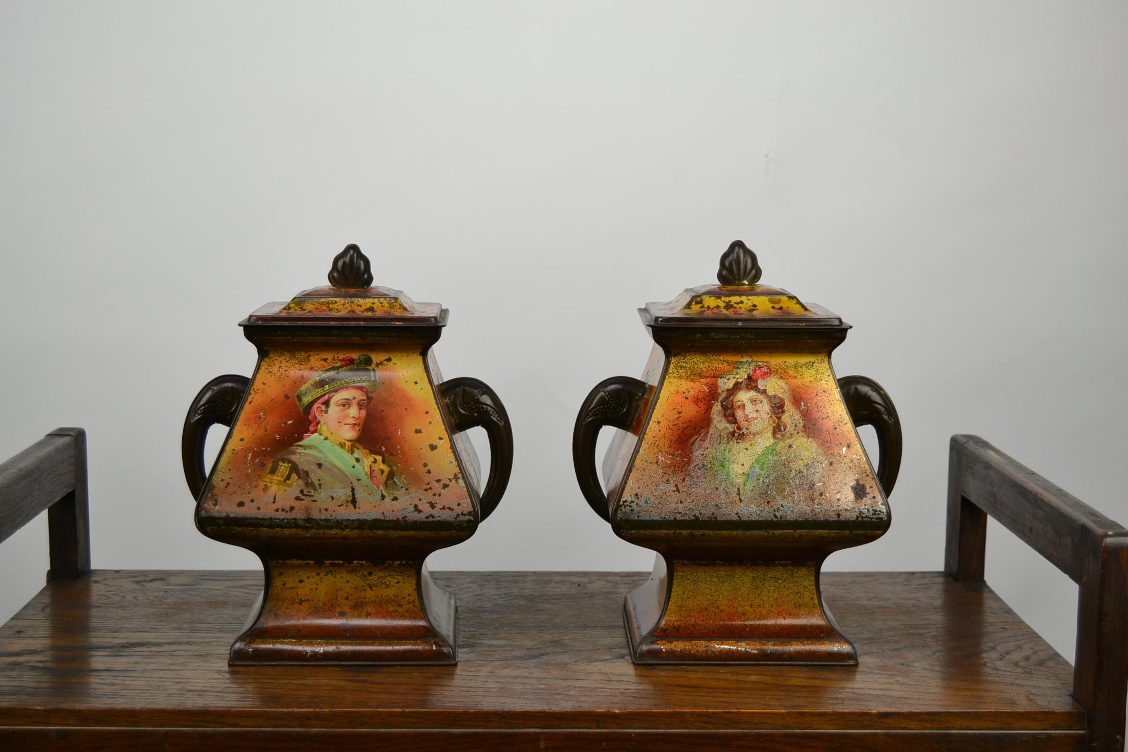 Paar von  Gummi Zinn Tinten Victory V., England, frühes 20. Jahrhundert im Angebot 13