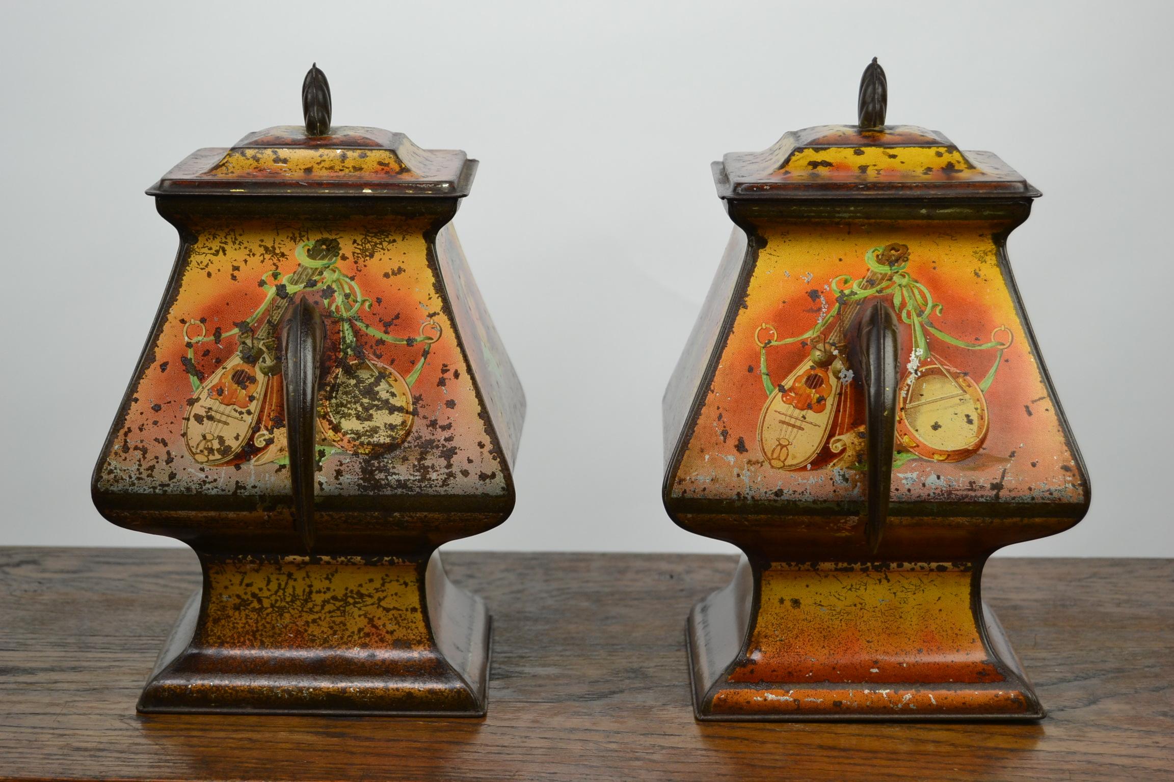 British Colonial Pair of  Victory V Gums Tins, England, Early 20th Century For Sale