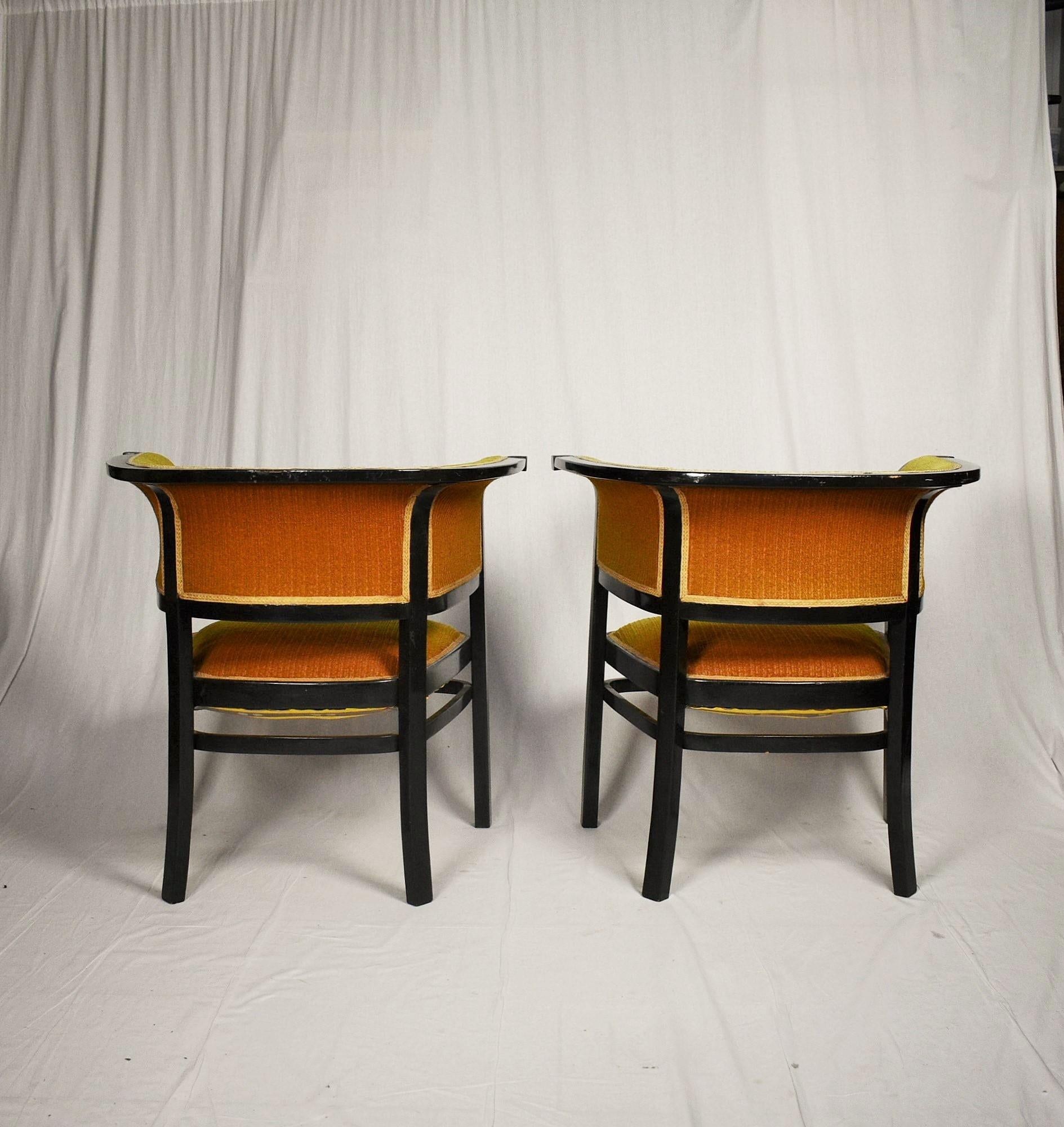 Pair of Vienna Secession Armchairs by Marcel Kammerer, Thonet No. 6534, 1910s 6