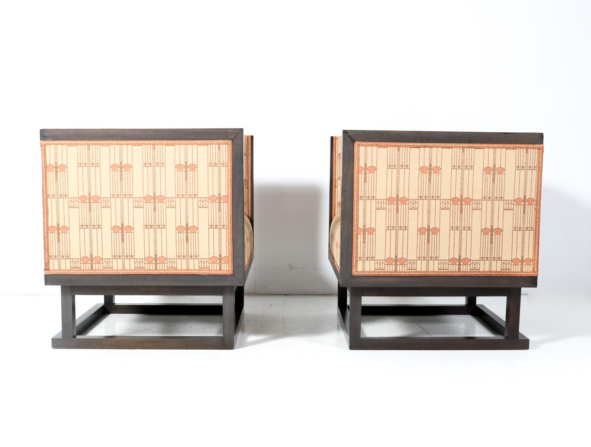 Pair of Vienna Secession Cabinet Chairs by Josef Hoffmann for Wittmann, 1903 In Good Condition In Amsterdam, NL