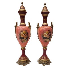 Pair of Vienna Style Vases