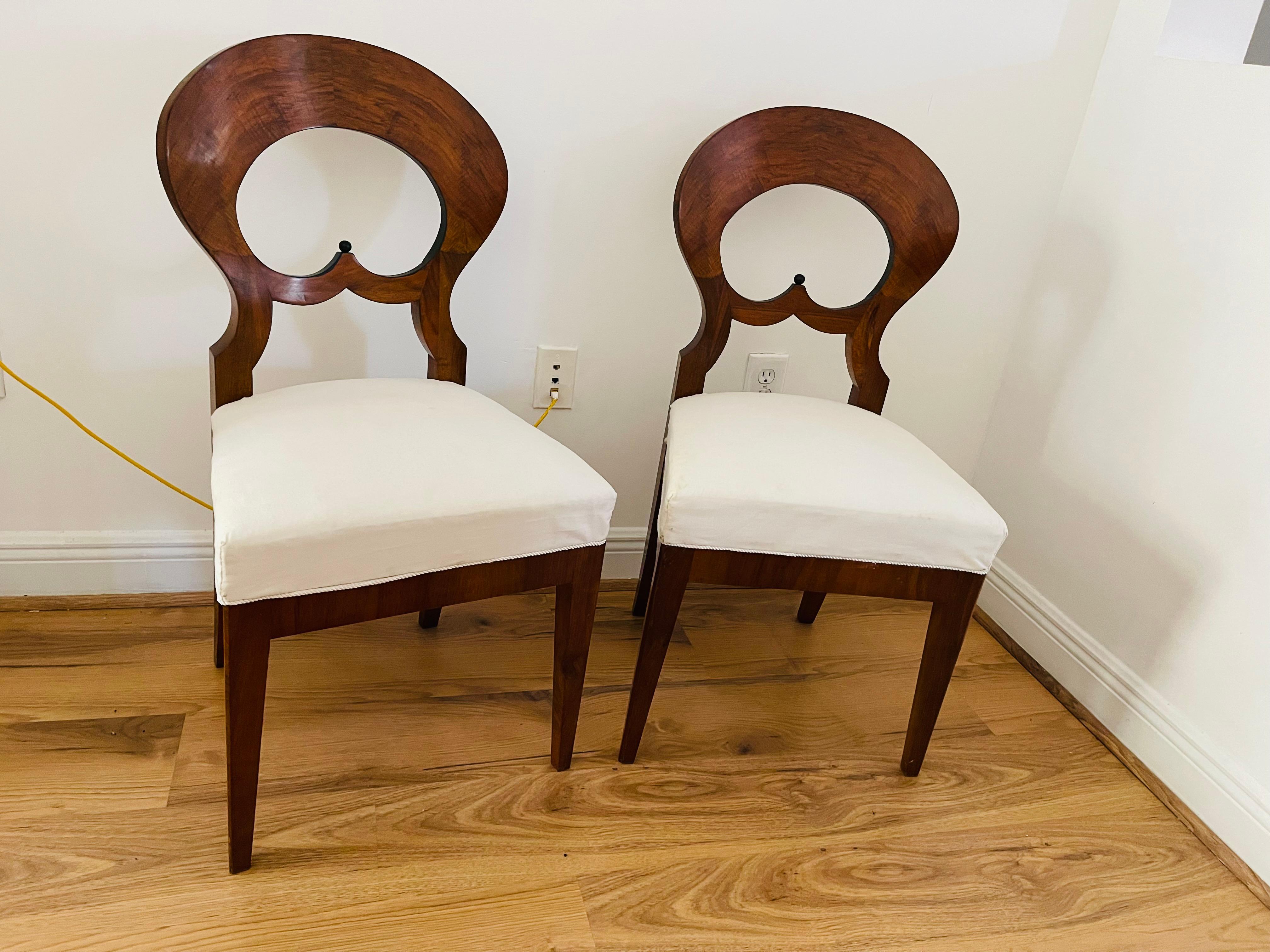 Austriaco Coppia di sedie Biedermeier Viennesi in vendita