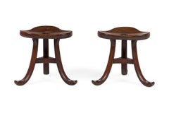 Pair of Viennese Secessionist Egyptian Revival Thebes Stools