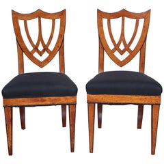 Pair of Viennese Side Chairs, circa 1830