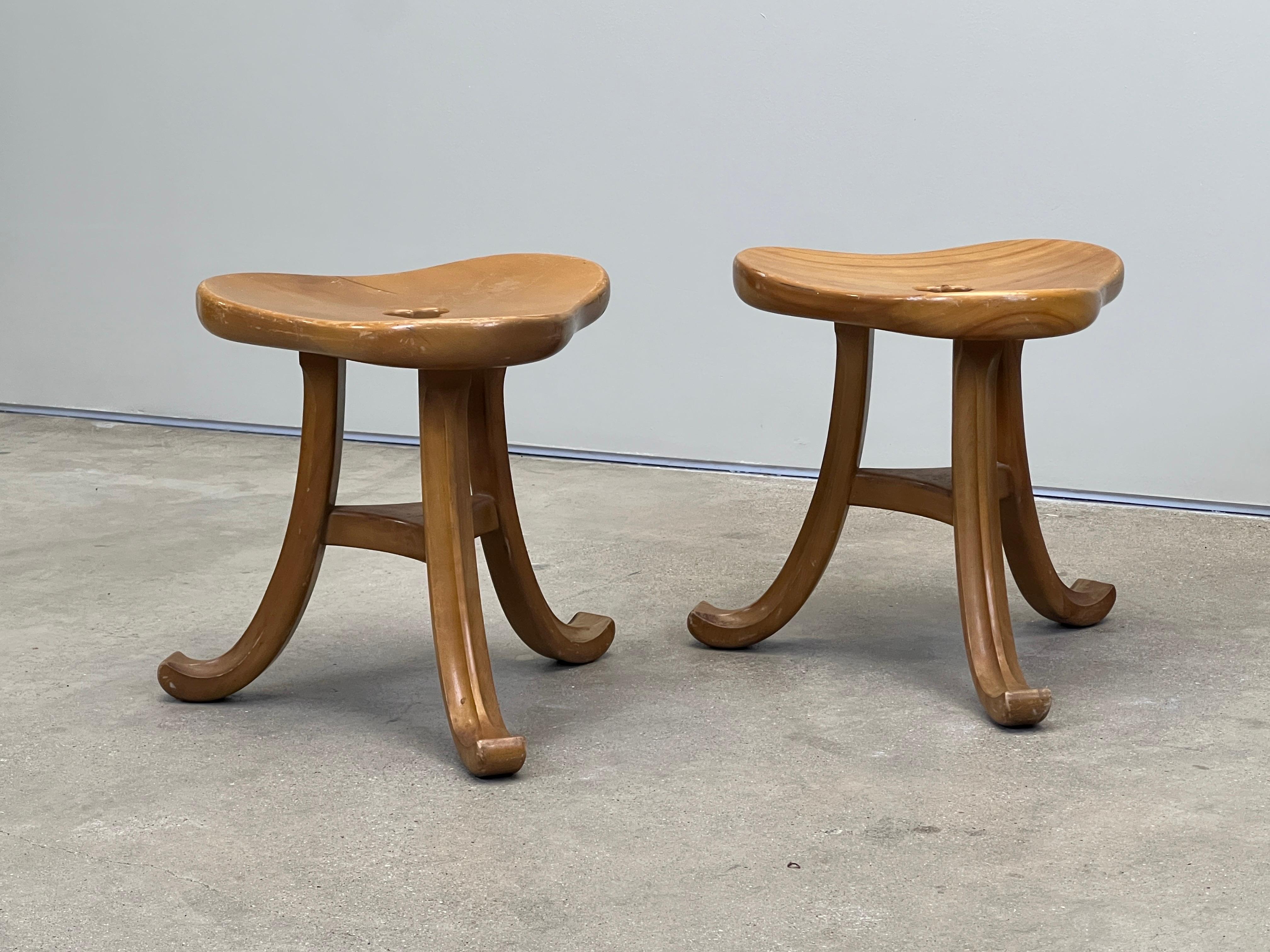 Pair of Viennese Thebes Stools 3