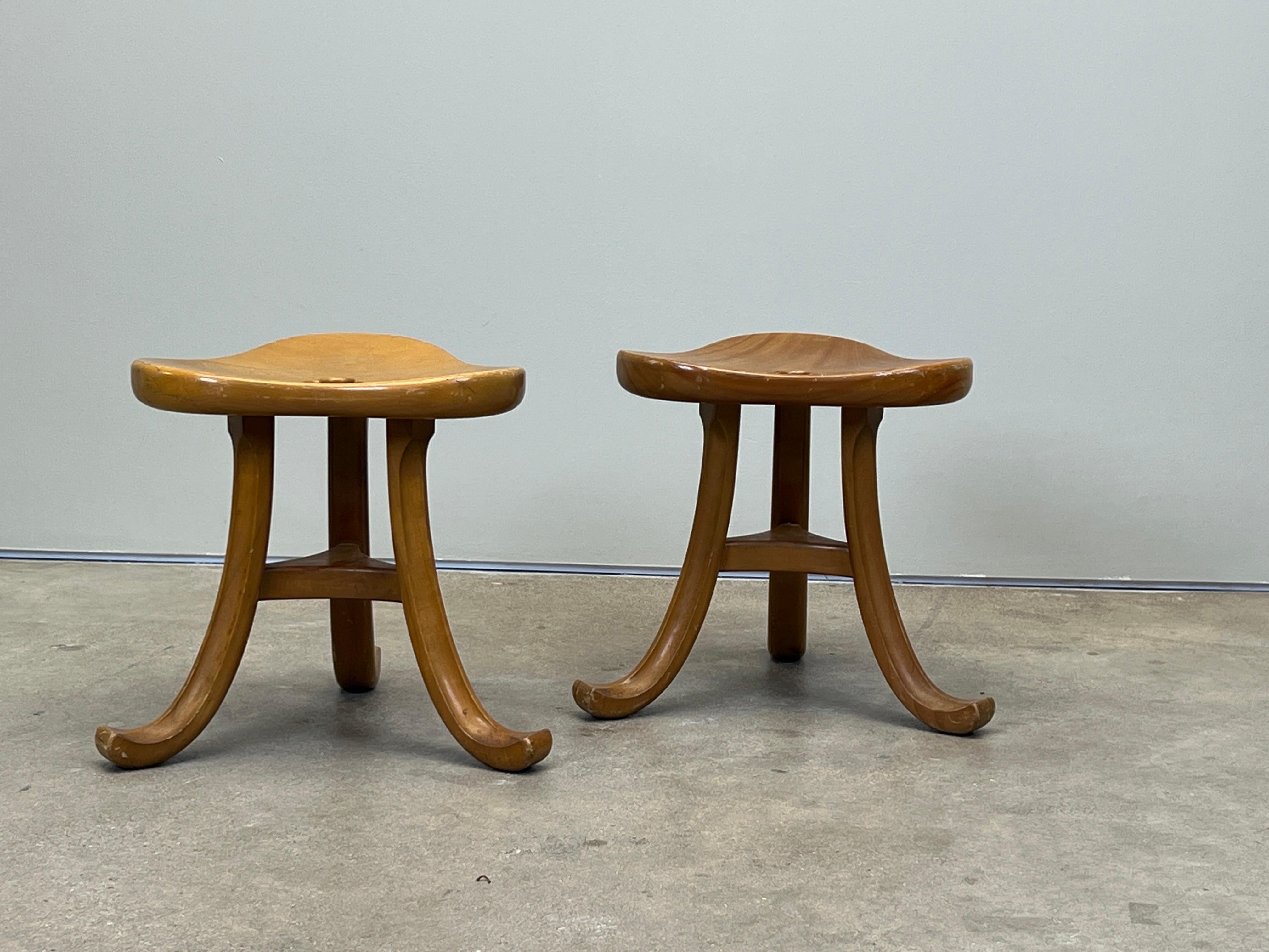 Pair of Viennese Thebes Stools 4
