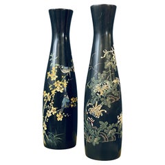 Pair of Large Vietnamese Wooden Vases