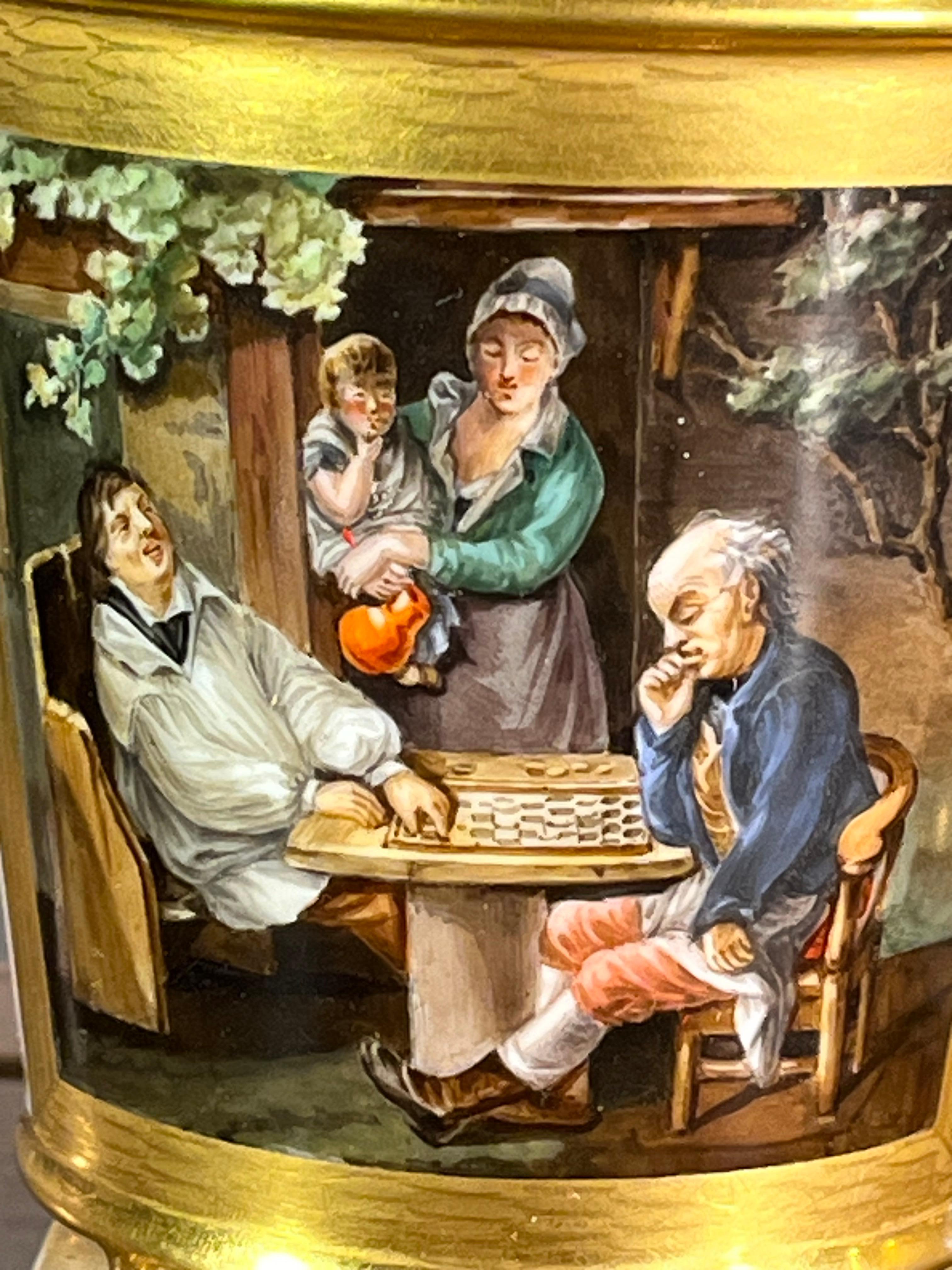 French Pair of Vieux Paris Potpourri, 18th Century For Sale