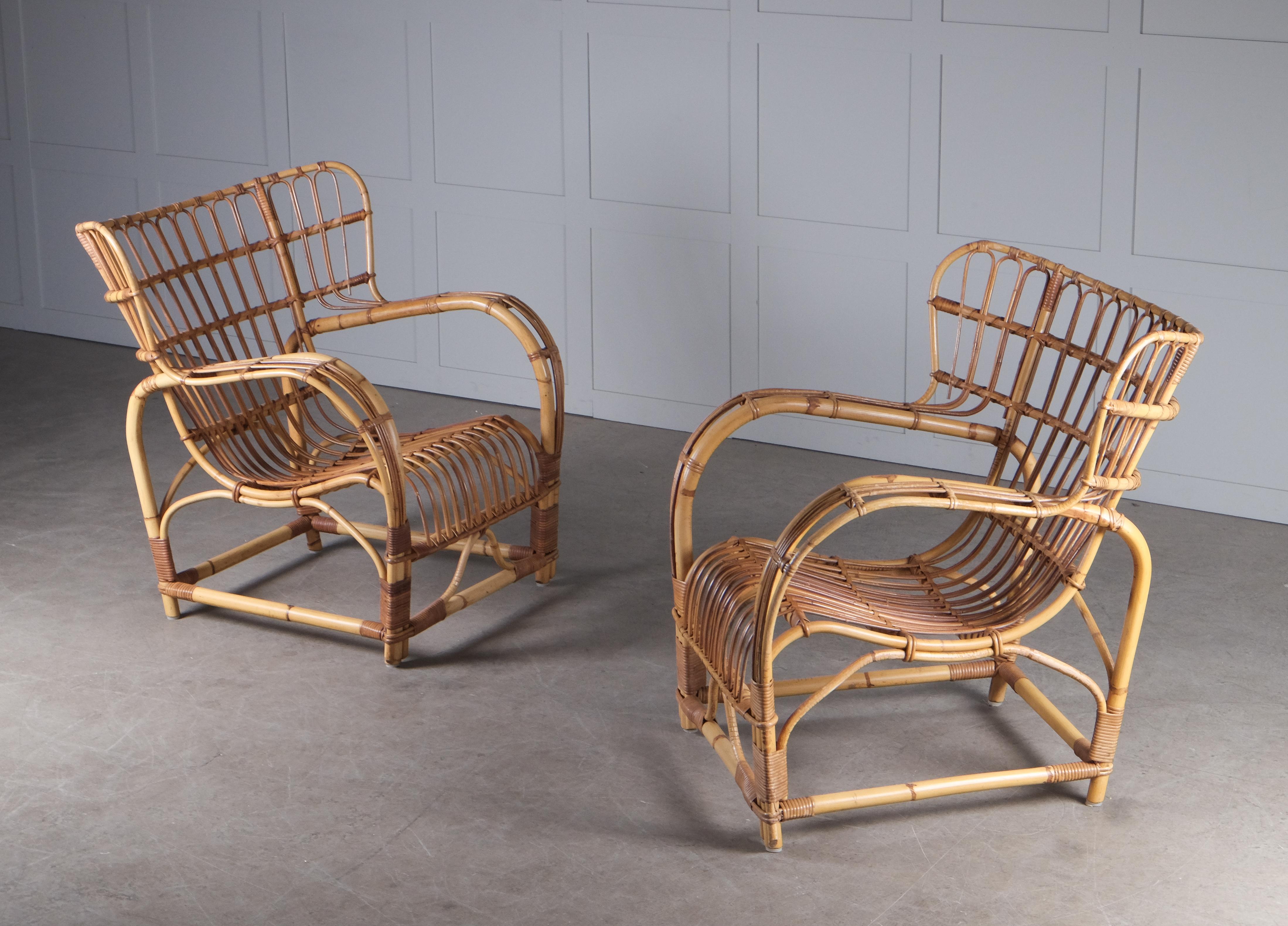Swedish Pair of Viggo Boesen Easy Chairs, 1960s