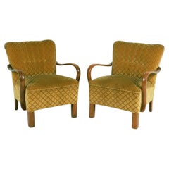 Par de sillones de mohair daneses al estilo de Viggo Boesen