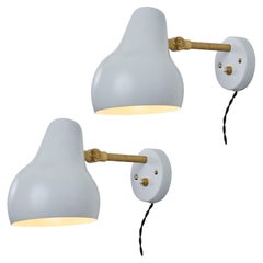 Pair of Vilhelm Lauritzen VL38 'Radiohus' Plug in Wall Lamps for Louis Poulsen