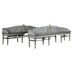 Pair of Villa Suvera Benches with Coat of Arms of the Lucchesi Palli Family