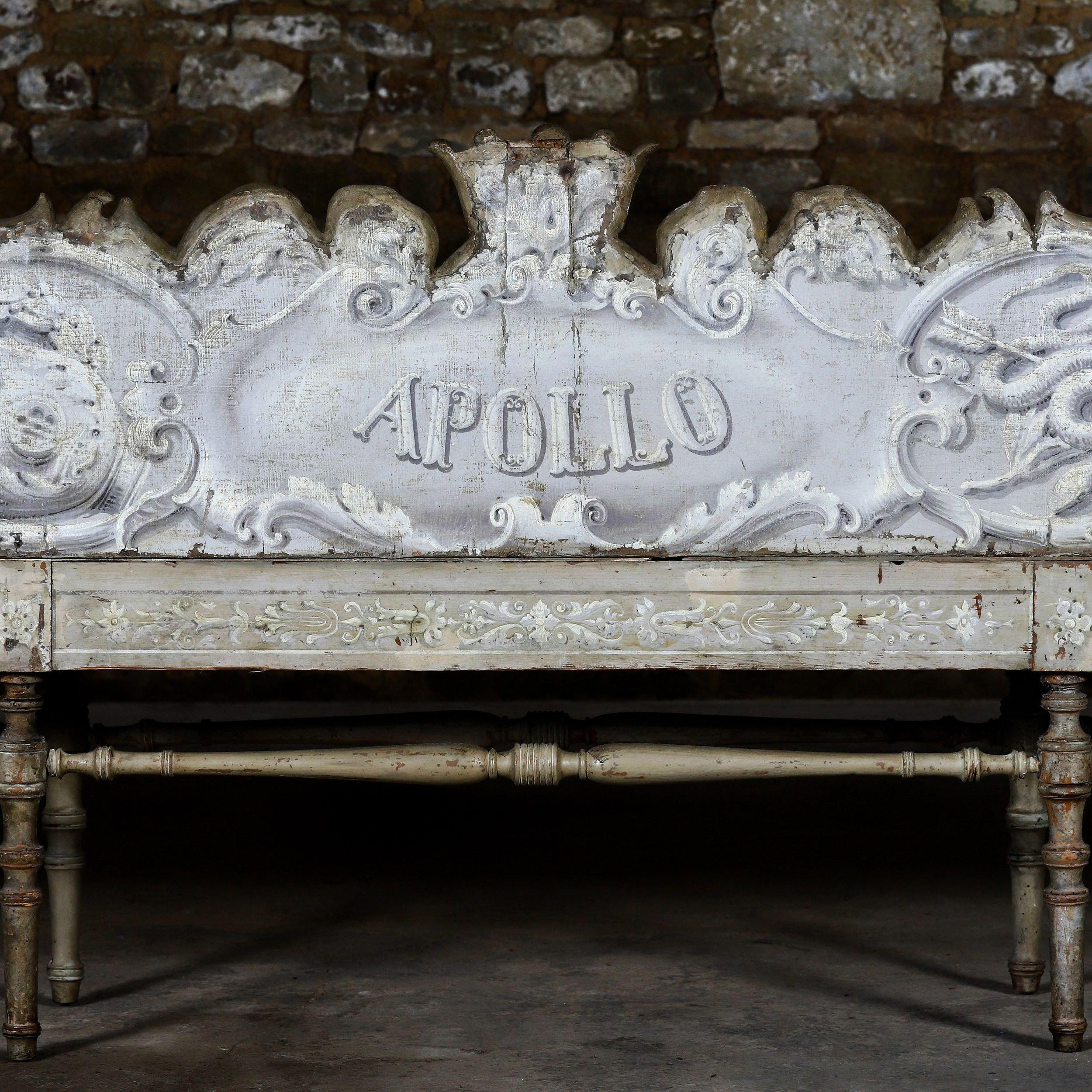 Pair of Villa Suvera Benches with Coat of Arms of the Lucchesi Palli Family For Sale 1