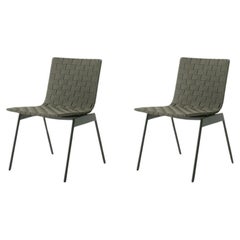 Pair of VilleAV33 Outdoor Side Chairs-Bronze Green-by Anderssen & Voll for &T