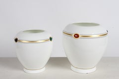 Pair of Villeroy & Boch Paloma Picasso Designed Bijou Jeweled Bone China Vases