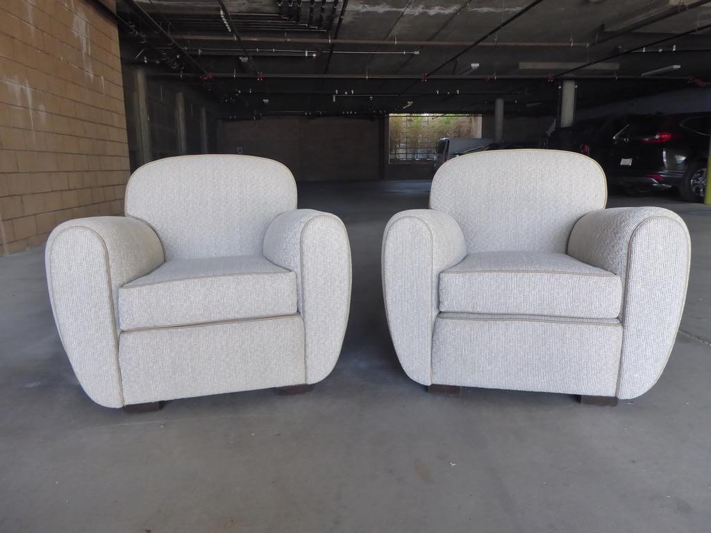 Pair of Vintage 1930s French Art Moderne Club Chairs 6