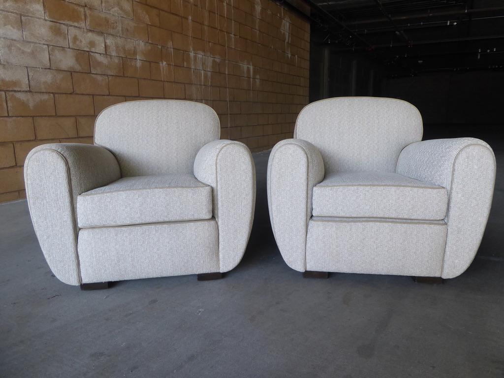 Mid-20th Century Pair of Vintage 1930s French Art Moderne Club Chairs