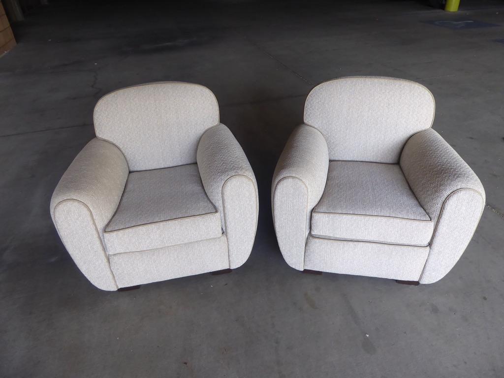 Pair of Vintage 1930s French Art Moderne Club Chairs 1