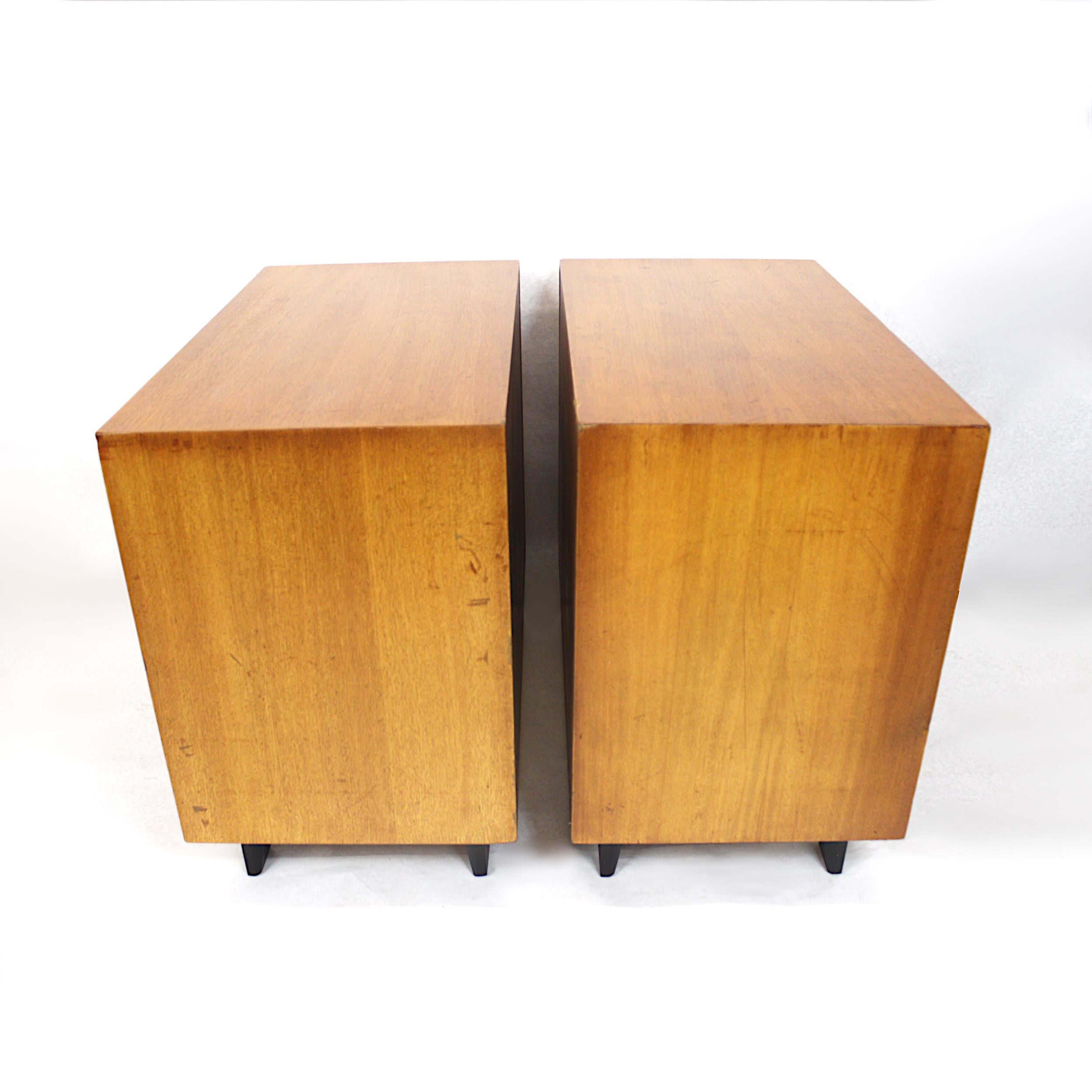 Mahogany Pair of Vintage 1950s Basic Cabinet Series Console Cabinets by George Nelson