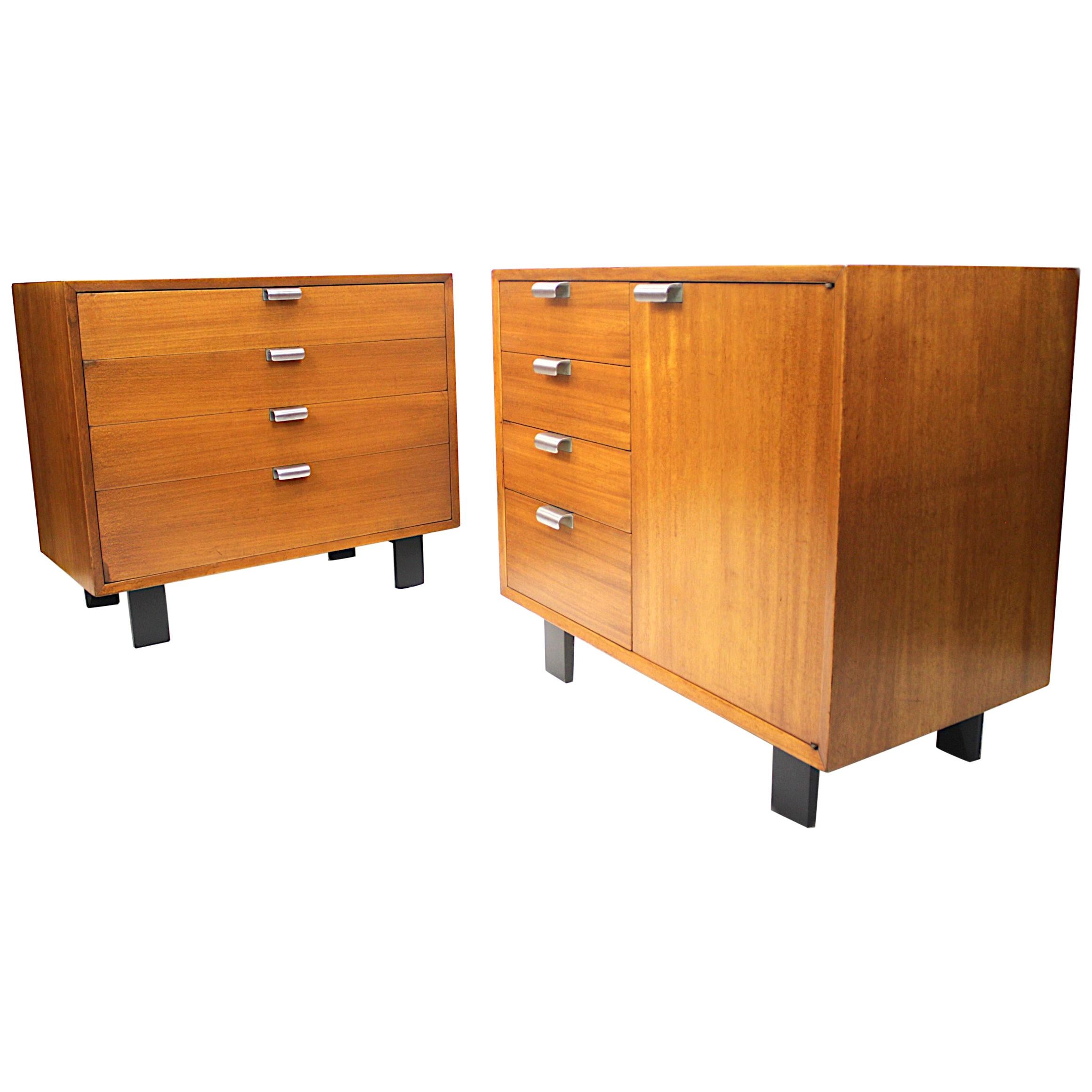 Pair of Vintage 1950s Basic Cabinet Series Console Cabinets by George Nelson