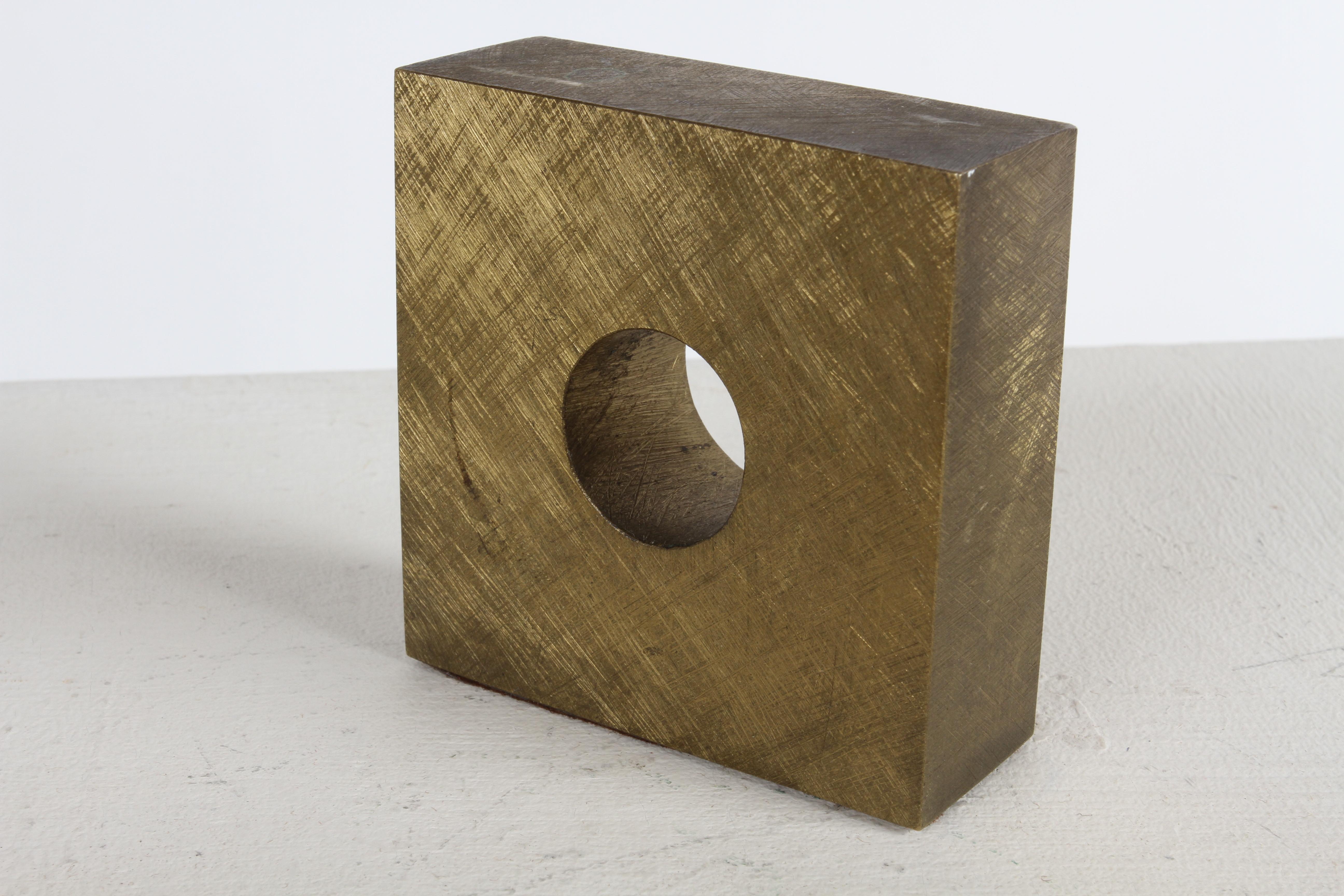 Pareja de sujetalibros cuadrados de bronce Carl Auböck Austria vintage de los años 50 #4575 en venta 5