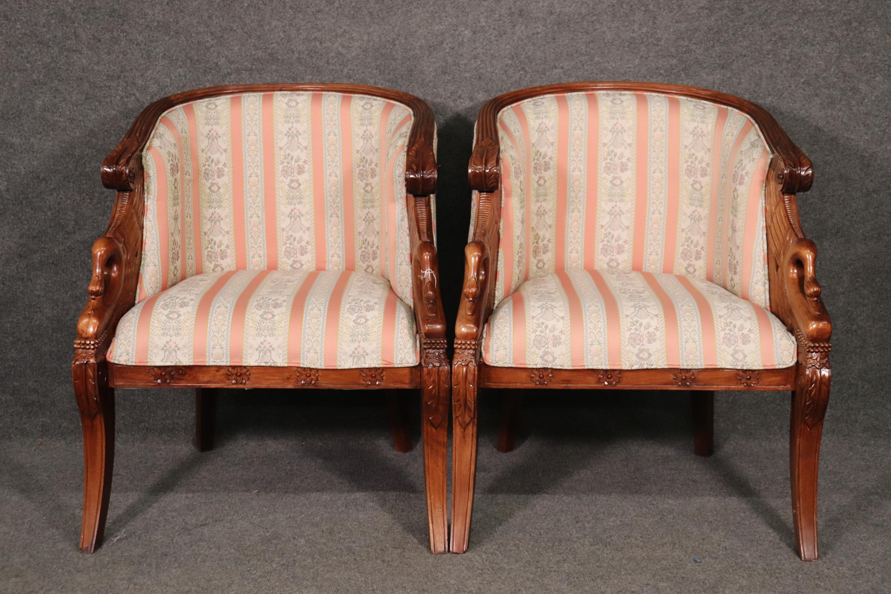 antique swan chair