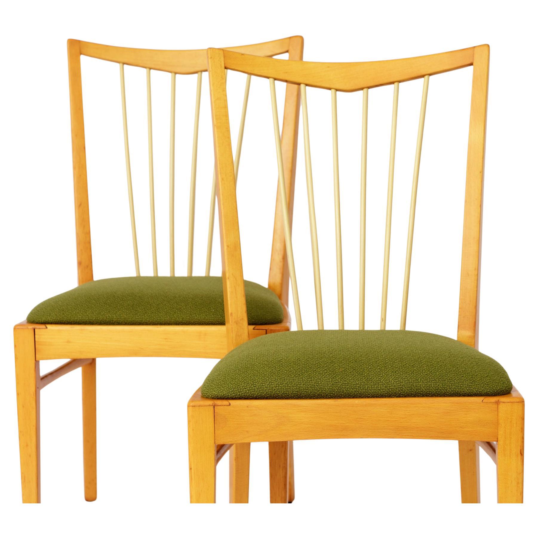 Coppia di sedie vintage del 1950 in stile Mid-Century Modern - legno massiccio di faggio & Greene Greene