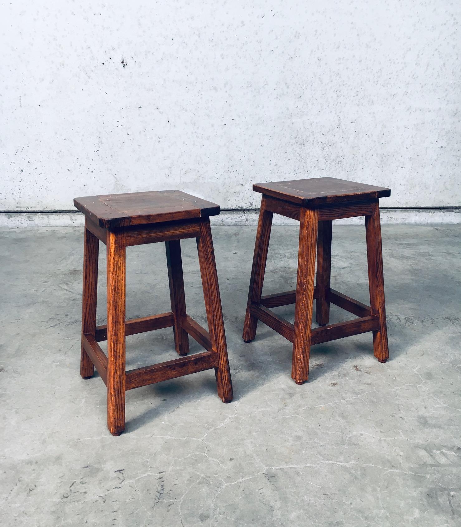 Other Pair of Vintage 1950's Square Potters Stools For Sale