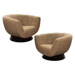 Sillas giratorias de tela