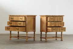 Pair of Vintage 1960s Danish Oak Nightstands, Henning Kjærnulf style
