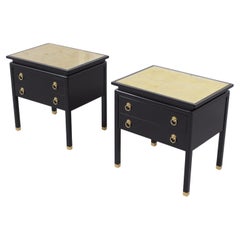 Paire de tables de nuit vintage modernes mi-siècle modernes des années 1960