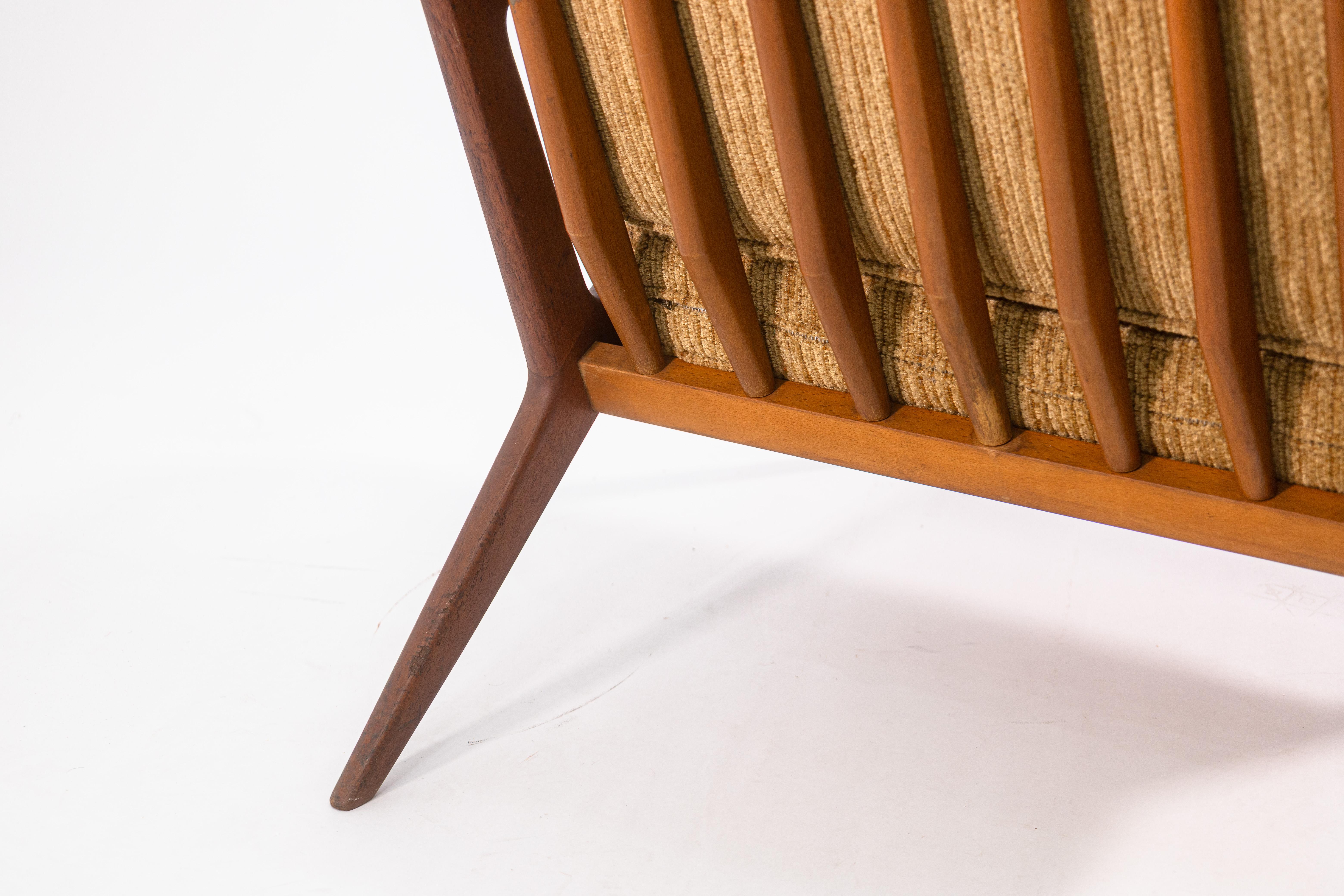 Pair of Vintage 1960s Poul Jensen for Selig Z Danish Teak Wood Accent Armchairs For Sale 5