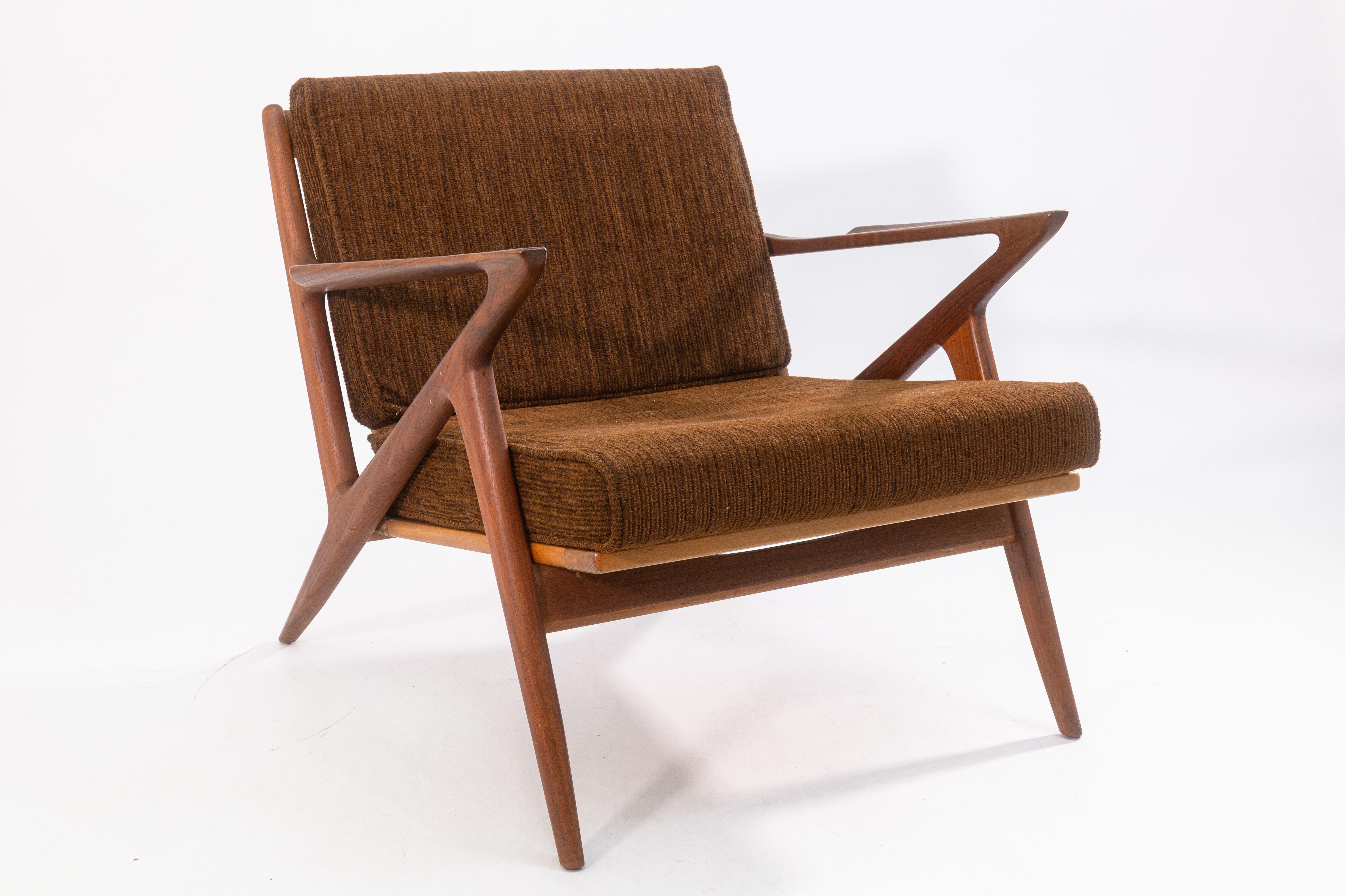 Pair of Vintage 1960s Poul Jensen for Selig Z Danish Teak Wood Accent Armchairs For Sale 7